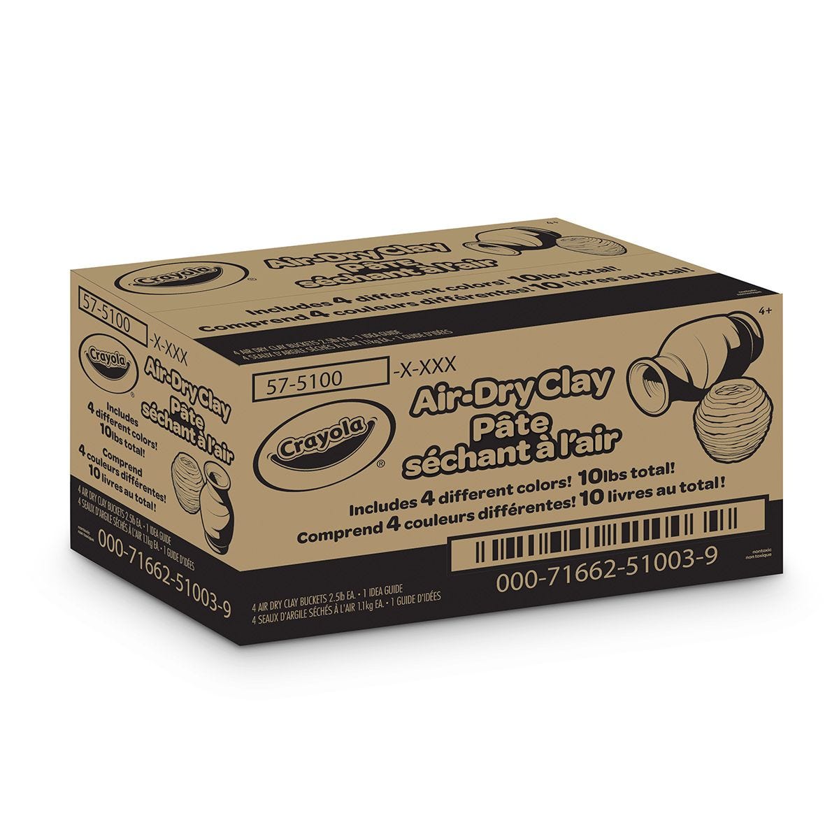 KLEAN KLAY Modeling Clay Natural Gray #20 Non-Drying 16 oz Box (a)