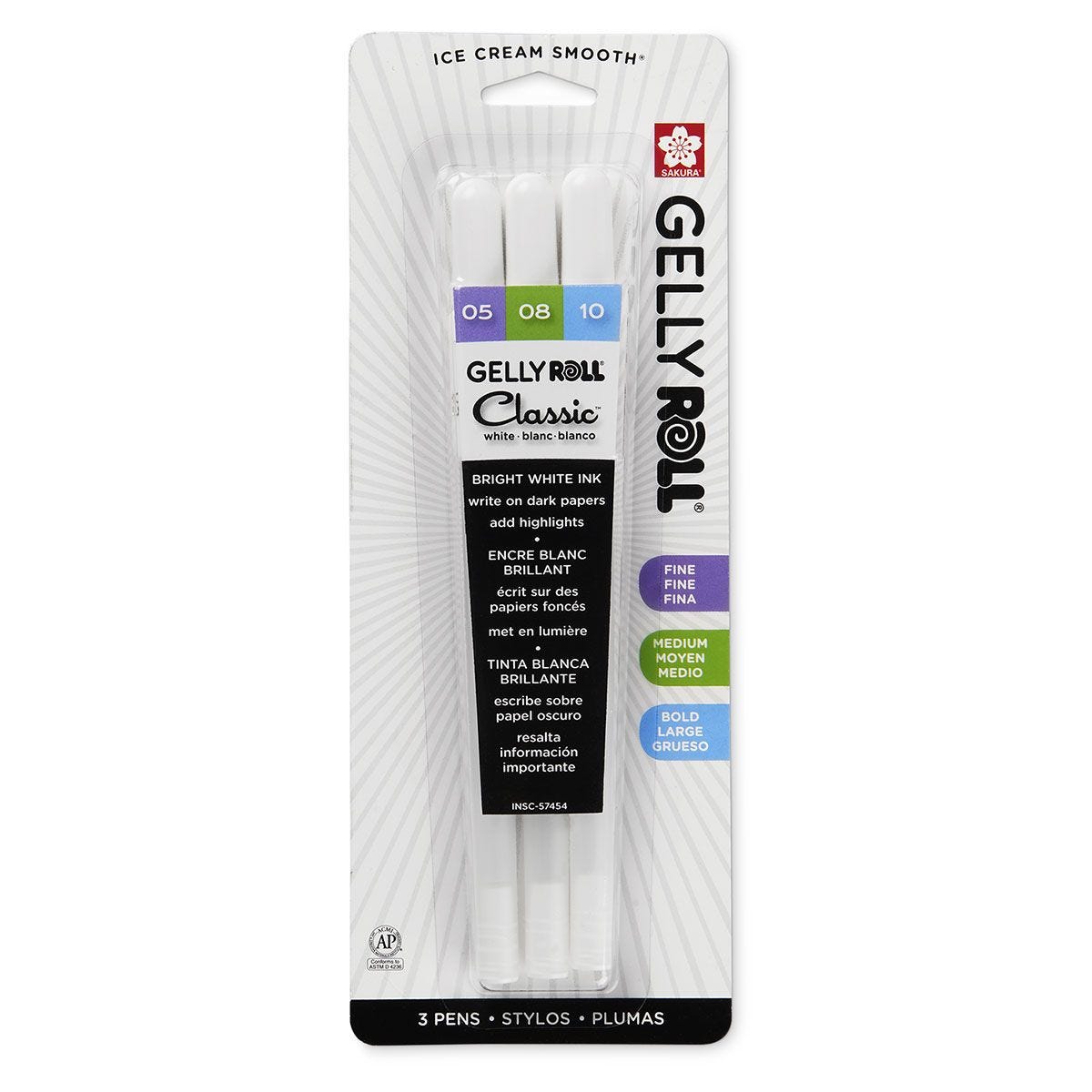 Sakura® Gelly Roll® Classic™ White Gel Ink Pens