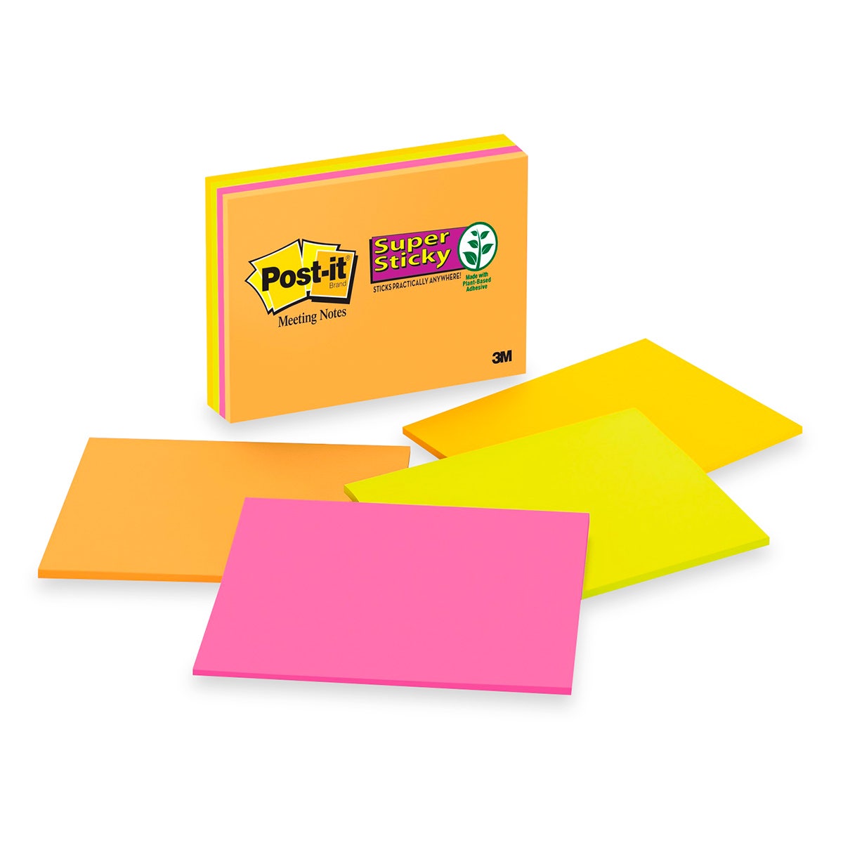 BE01193-Post-It® Super Sticky Notes Rio de Janeiro Collection - Pack of 4 - 8 in. x 6 in.