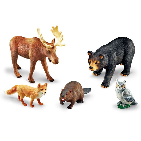 EL10066-Learning Resources® Jumbo Forest Animals - Set of 5