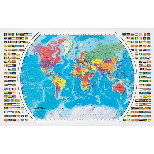 EL10910-World Map - Laminated