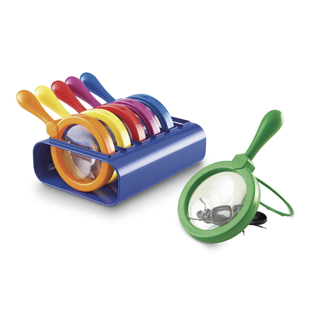 EL11085-Learning Resources® Primary Science Jumbo Magnifiers with Stand- Set of 6