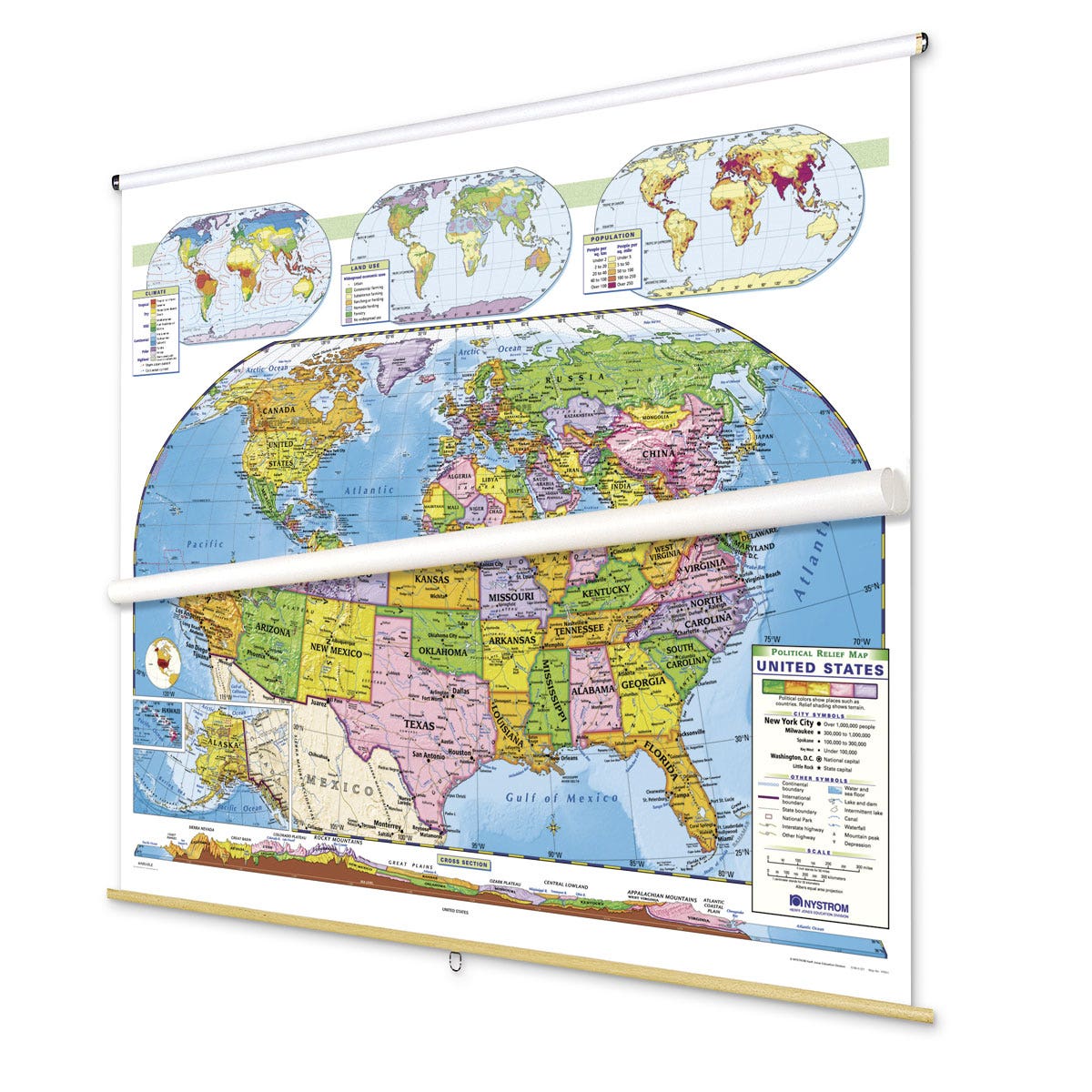 X0000EL12083-U.S. and World Map