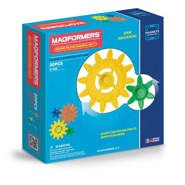 EL13782-Magformers® Magnets in Motion 20-Piece Gear Accessory Set