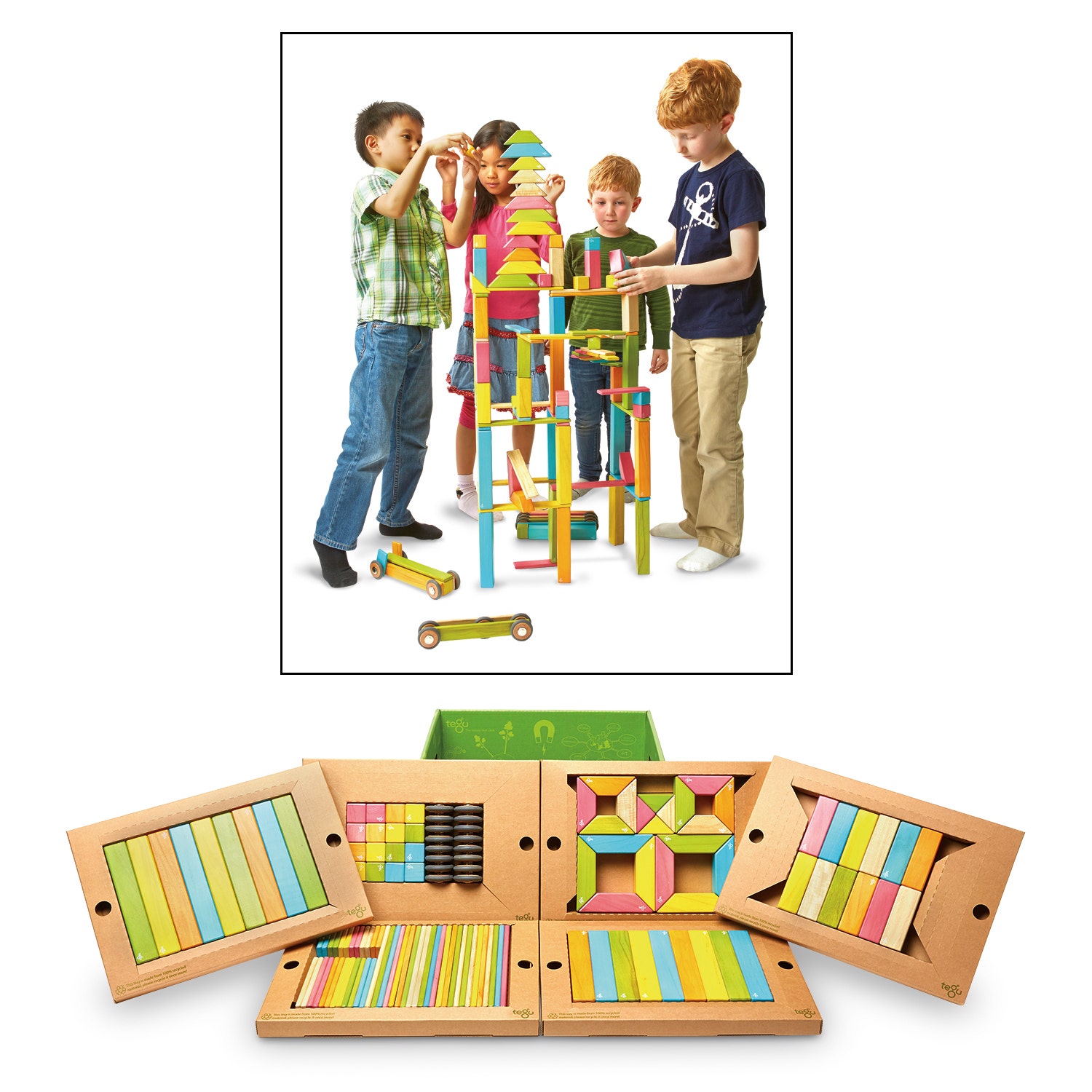 EL14207-Tegu Blocks - 130-Piece Classroom Set