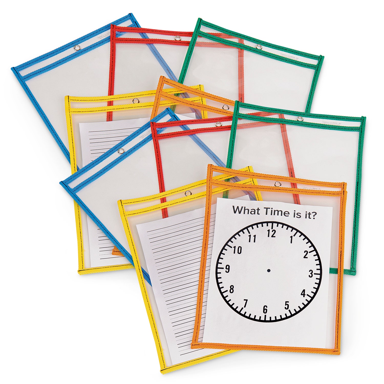 EL14513-Charles Leonard, Inc. Dry Erase Pockets - Pack of 10