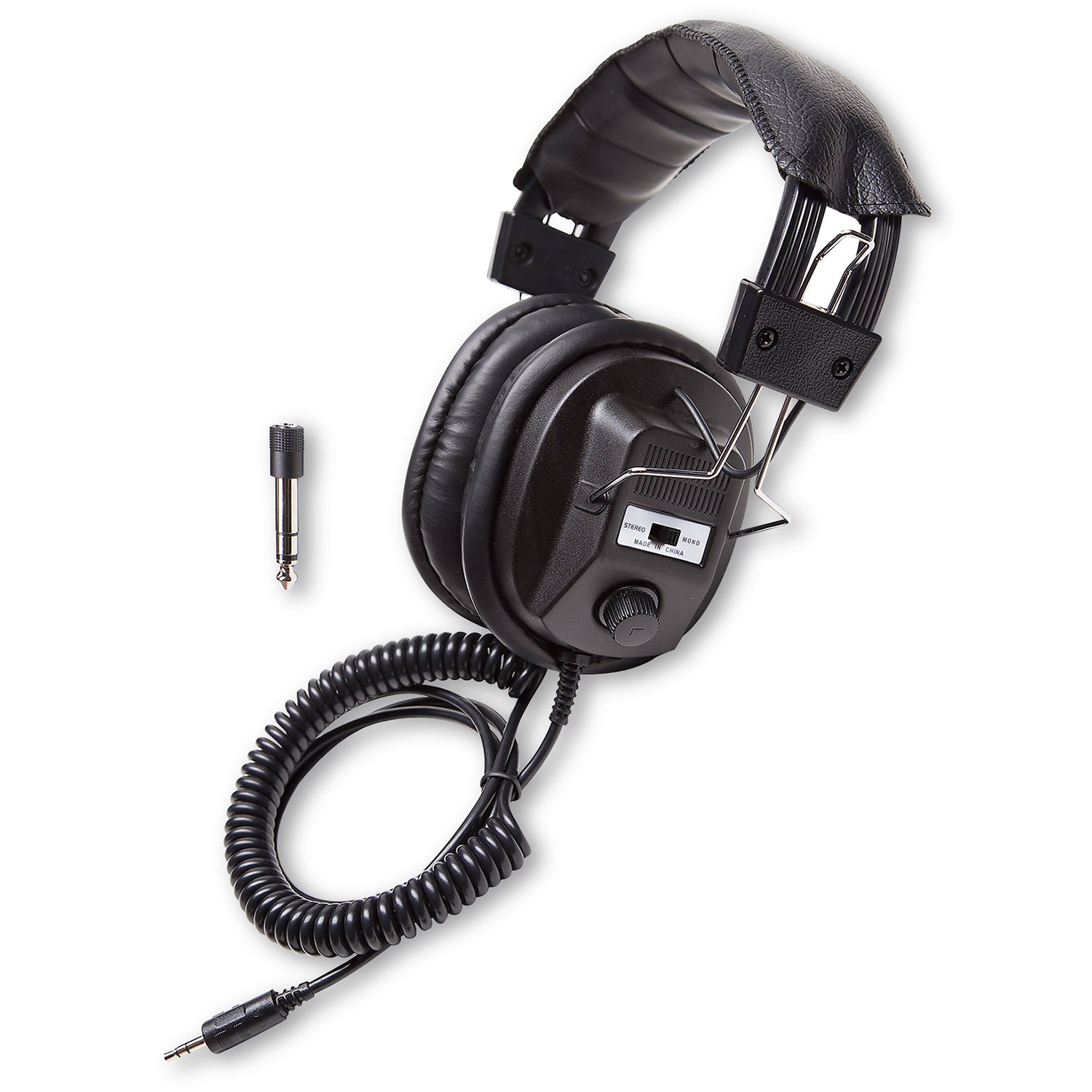 EL15066-Califone® Switchable Stereo/Mono Headphones - Black