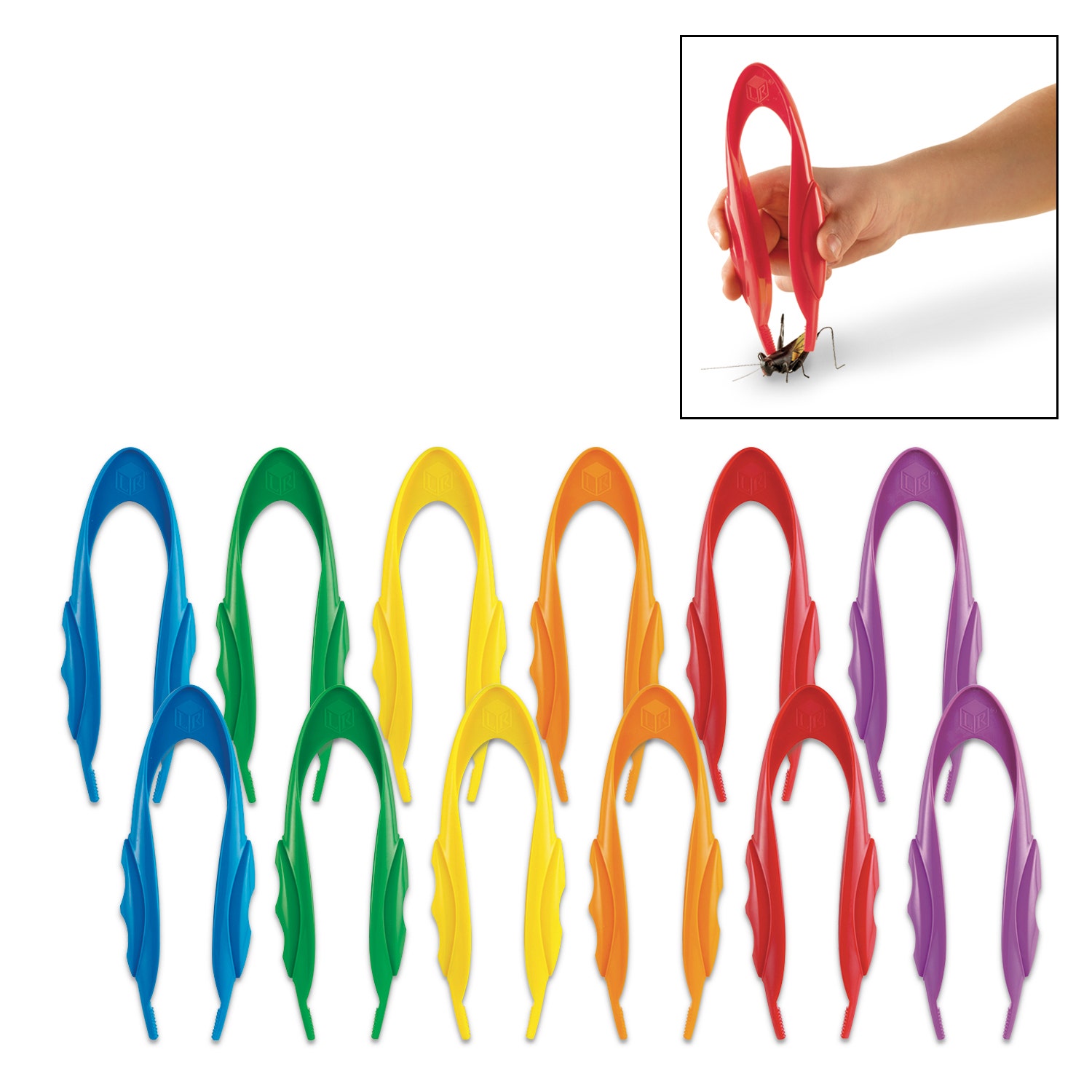 EL15128-Learning Resources® Jumbo Tweezers - 6 in. L - Set of 12 - 6 Colors
