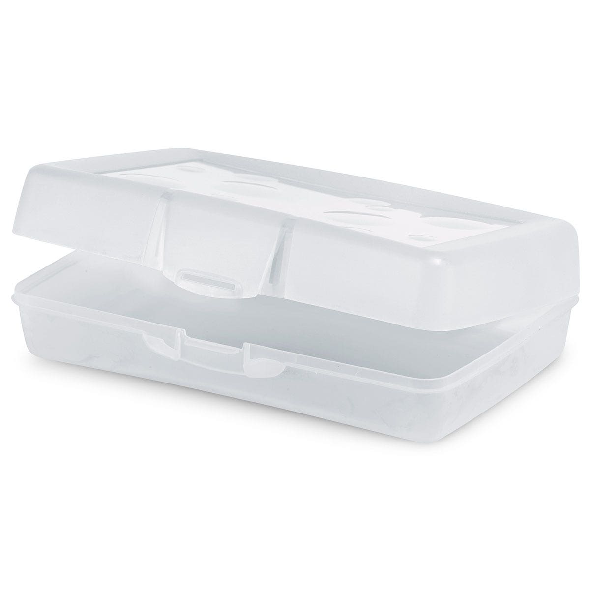 EL15687-Storex Standard Size Pencil Box - 8-3/8 in. L x 5-5/8 in. W x 2-1/2 in. H - Clear
