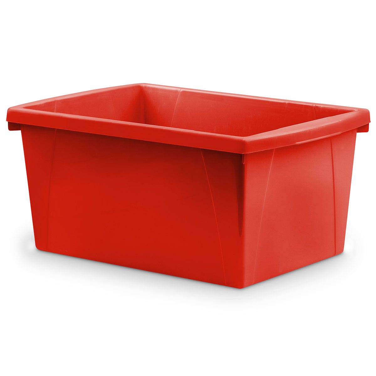 EL15696-Storex 5-1/2-Gallon Storage Bin - 16-3/4 in. L x 11-7/8 in. W x 8-5/16 in. H - Red