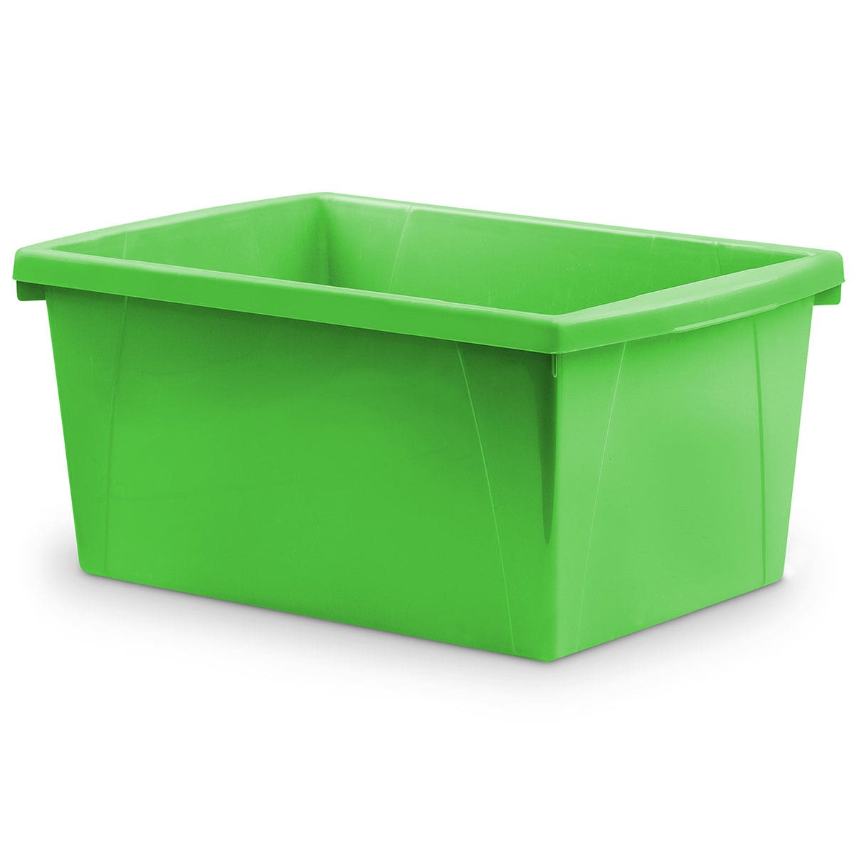 EL15698-Storex 5-1/2-Gallon Storage Bin - 16-3/4 in. L x 11-7/8 in. W x 8-5/16 in. H - Green