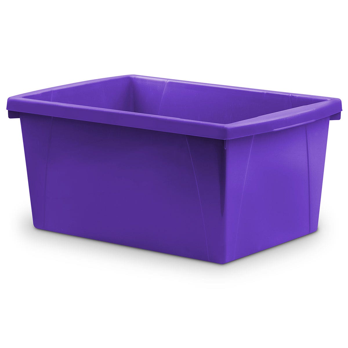 EL15699-Storex 5-1/2-,Gallon Storage Bin - 16-3/4 in. L x 11-7/8 in. W x 8-5/16 in. H - Purple