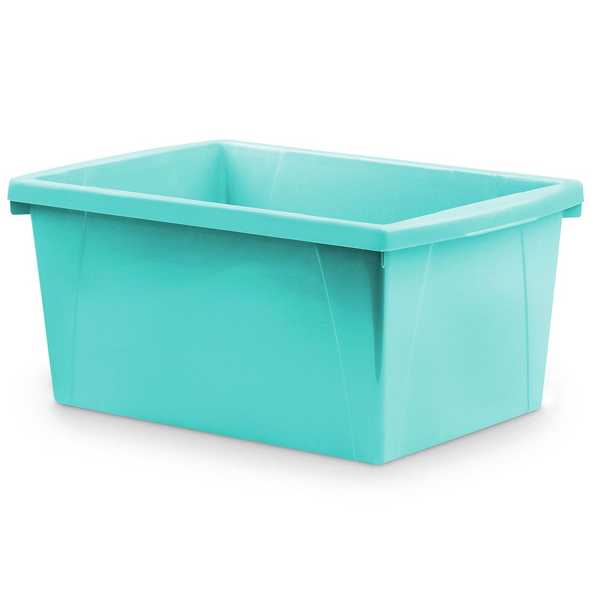 EL15700-Storex 5-1/2-Gallon Storage Bin - 16-3/4 in. L x 11-7/8 in. W x 8-5/16 in. H - Teal