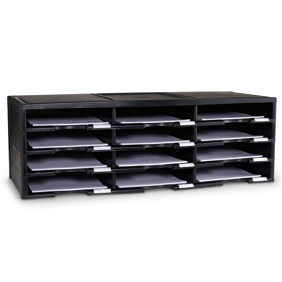 EL15713-Literature Organizer - 12 Compartment - 31-3/8 in. L x 10-1/2 in. W x 7-5/8 in. H