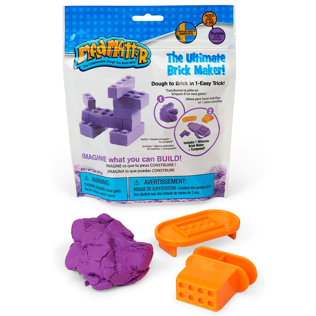 EL16116(B)-Mad Mattr® - The Ultimate Brick Maker 2-oz. Set - Purple