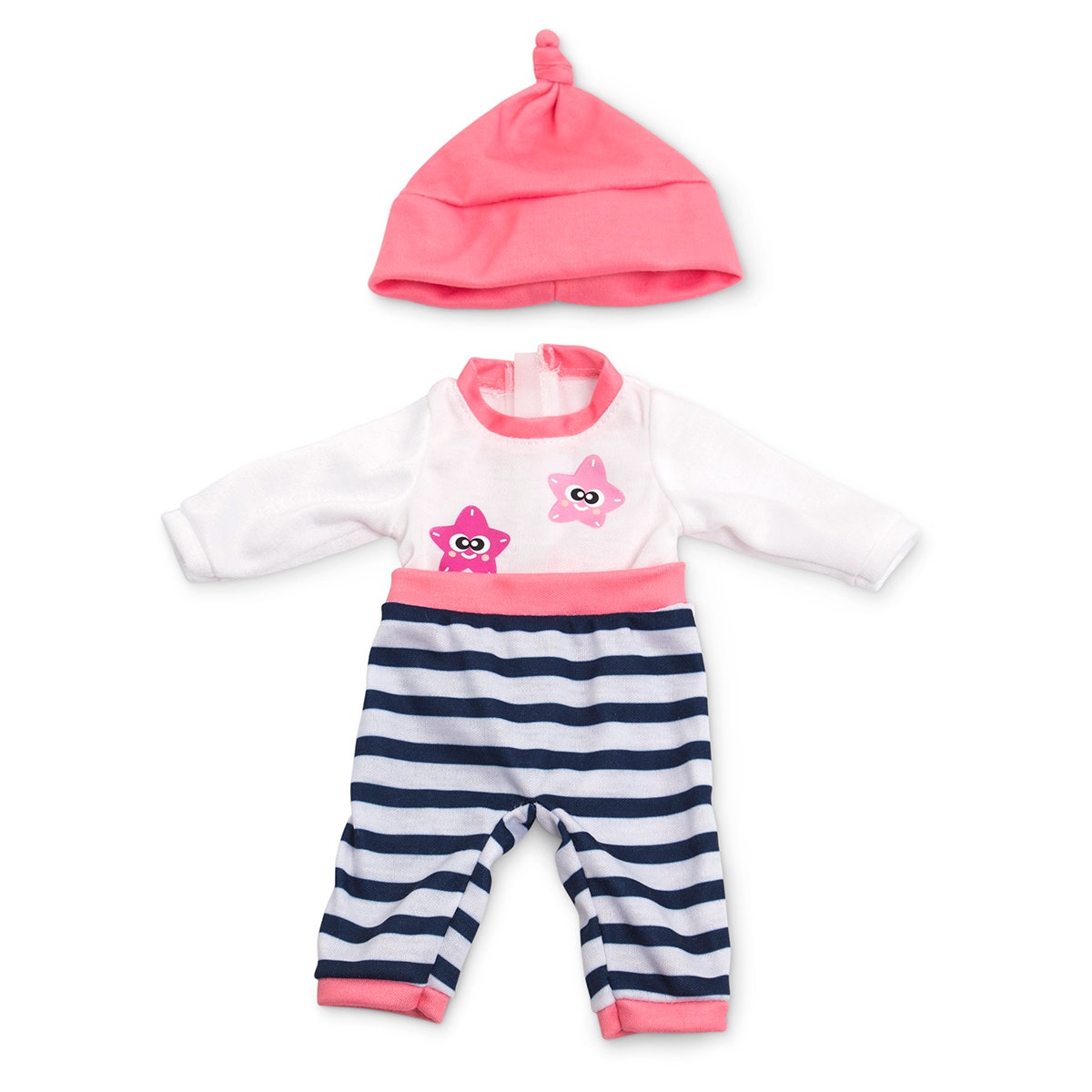 EL16575-How to Dress Doll Clothes Collection - 12-5/8 in. Doll, Cold Weather Pajamas, Salmon