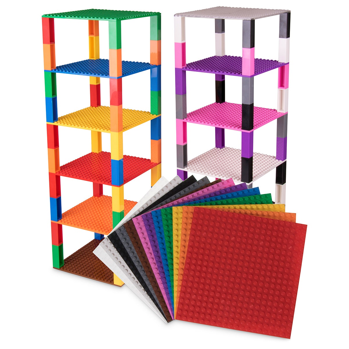 EL16841-Strictly Briks® Brik Towers Pack of 12 Rainbow Colors