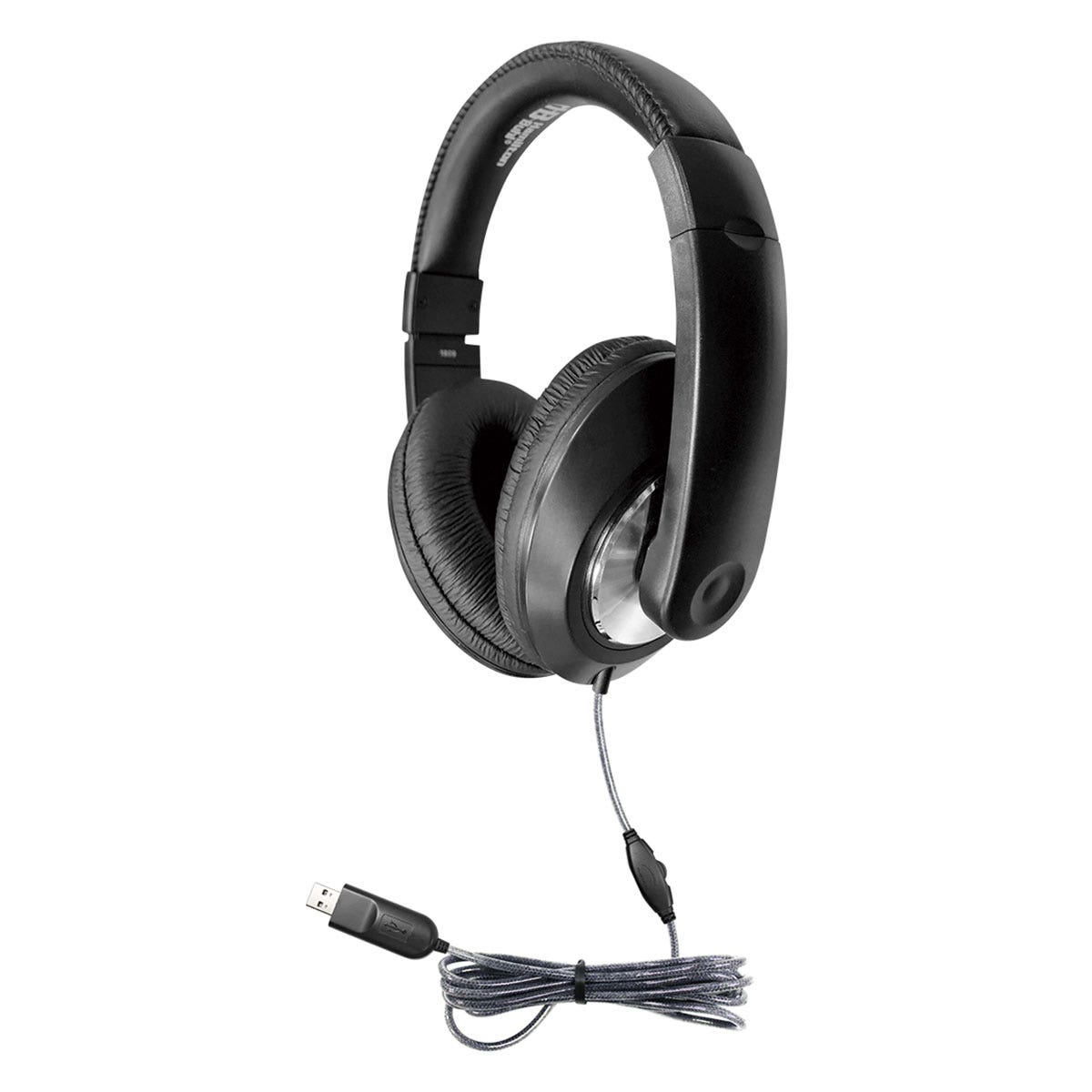 EL16869-Hamilton™ Smart-Trek™ Deluxe Stereo Headphones with In-Line Volume Control and USB Plug