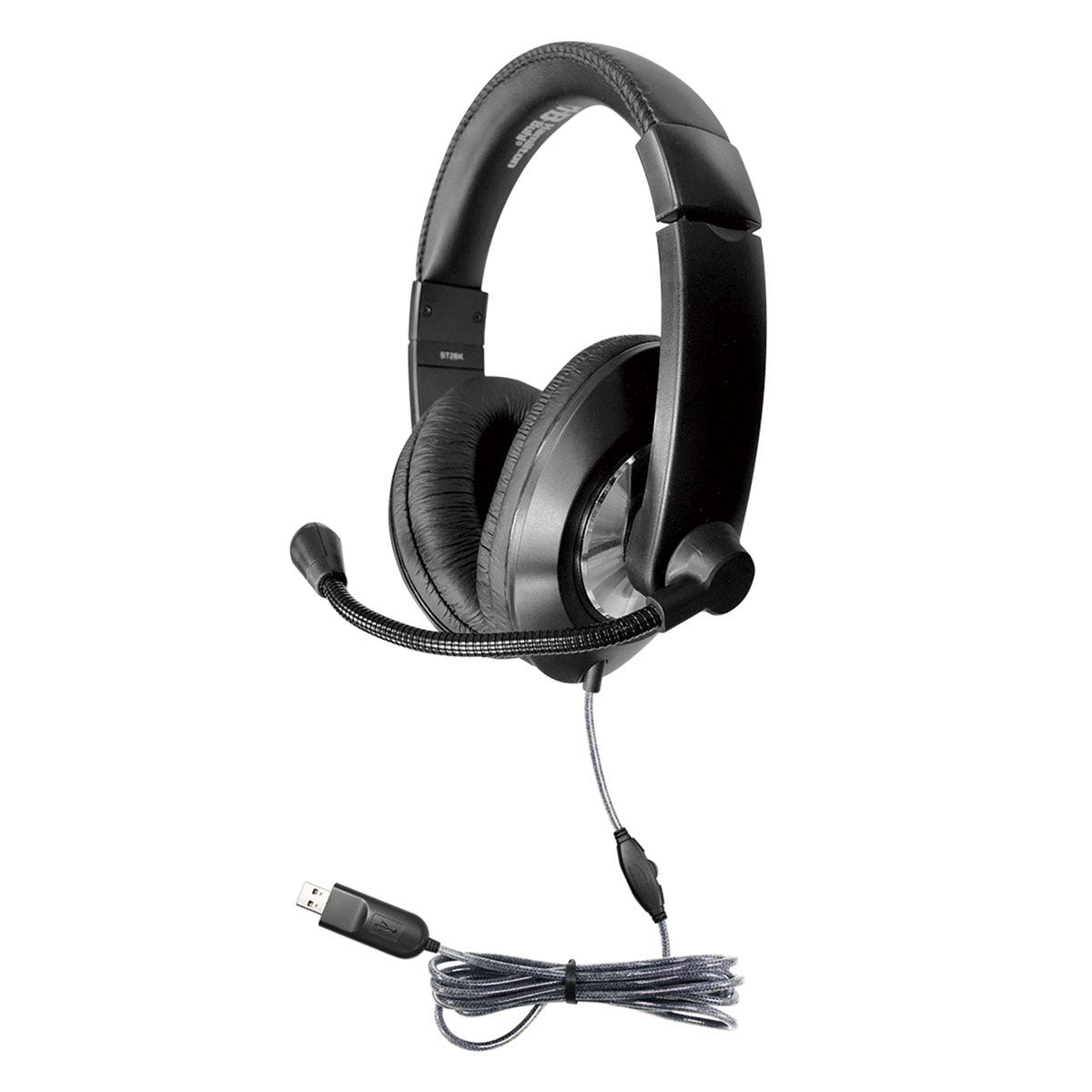 EL16870-Hamilton™ Smart-Trek™ Deluxe Stereo Headphones with Microphone, In-Line Volume Control and USB Plug