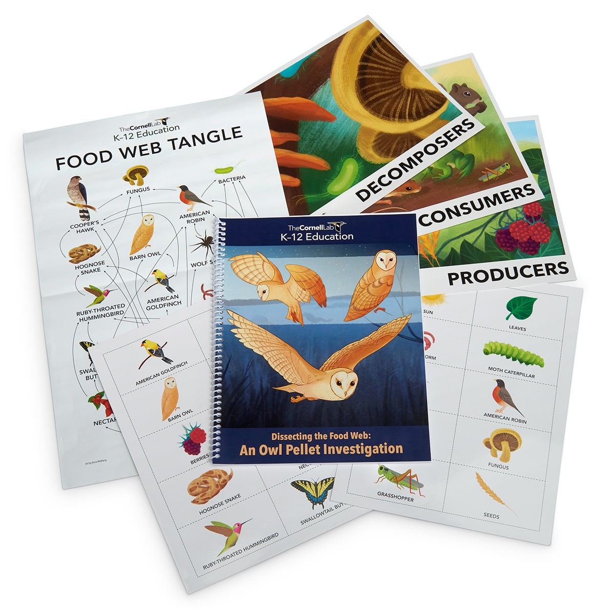 KI04424(PM)-The Cornell Lab of Ornithology K-12's Dissecting the Food Web Printed Materials Kit