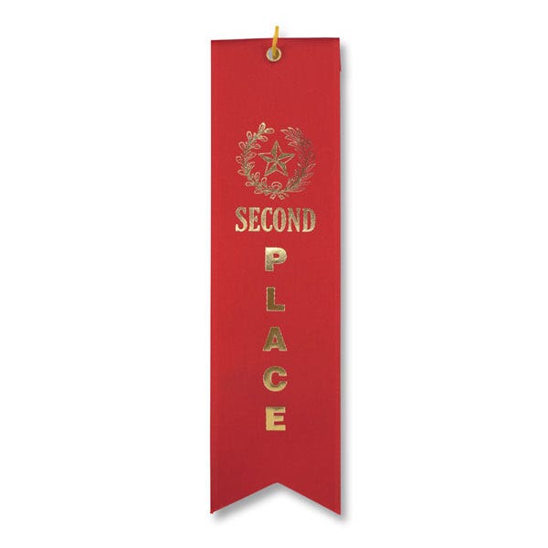 L02981-2nd Place Ribbon - Red