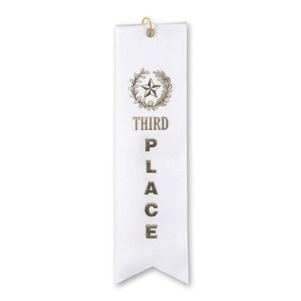 L02982-3rd Place Ribbon - White