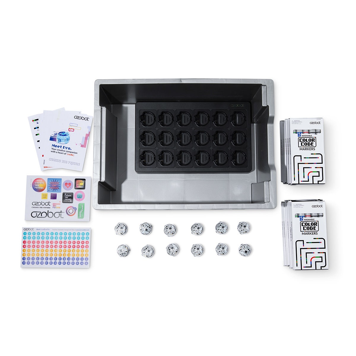 NA10449-Ozobot Evo Robot Classroom Kit - 12 pack