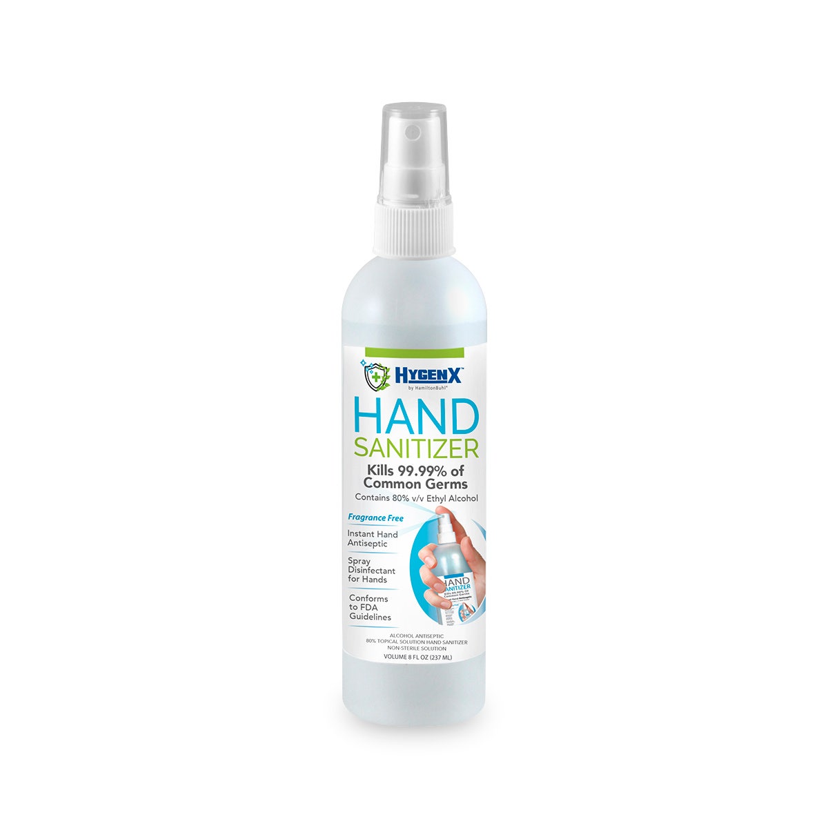 NA10461-HygenX™ Hand Sanitizer, 8-oz. with Spray Top