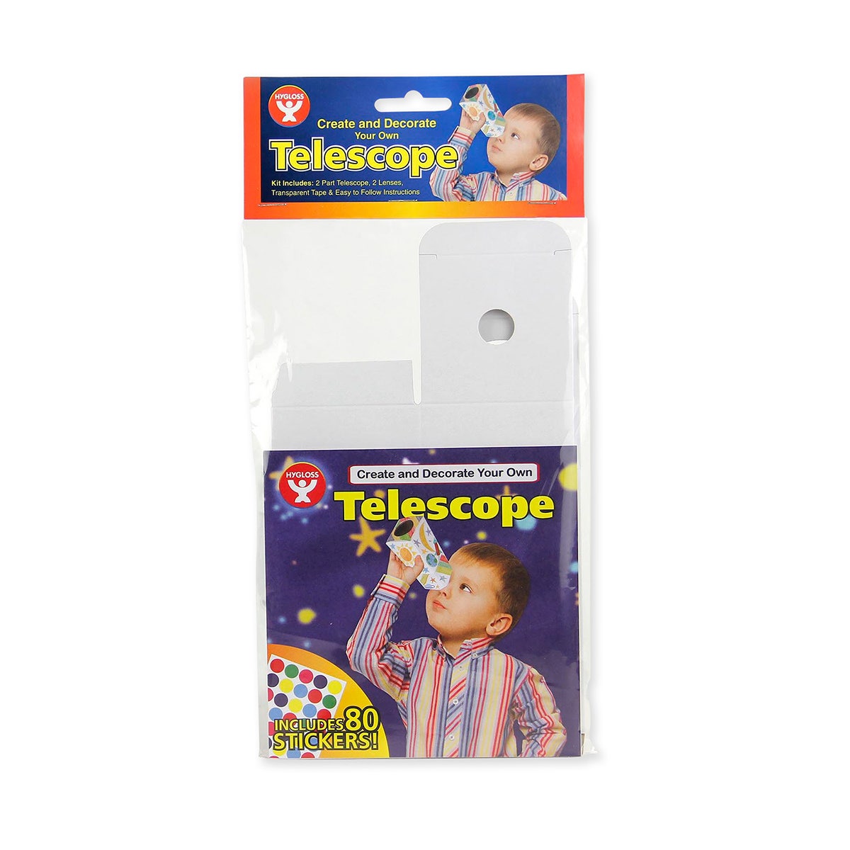 NE20043-Hygloss Make-Your-Own Telescope Kit, Set of 12