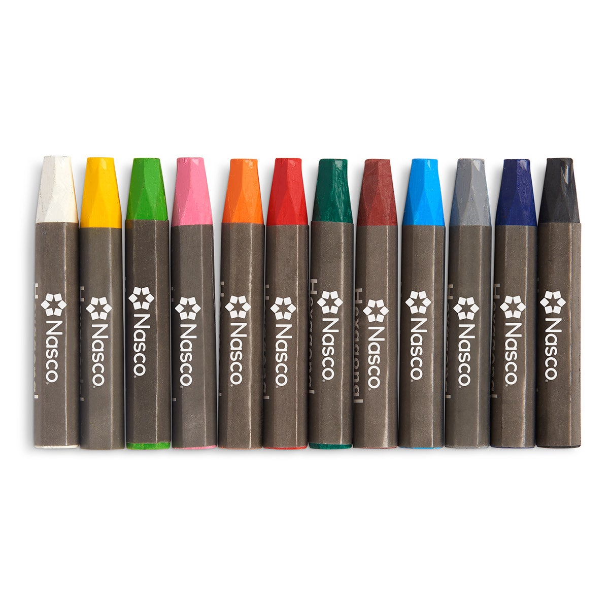 NE20074-Nasco Hexagonal Oil Pastels, Set of 12