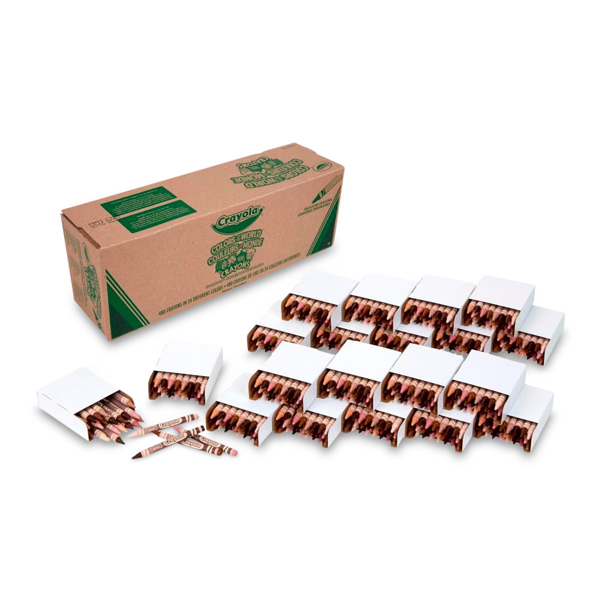 NE20084-Crayola® Colors of the World Skin Tone Crayon Classpack®