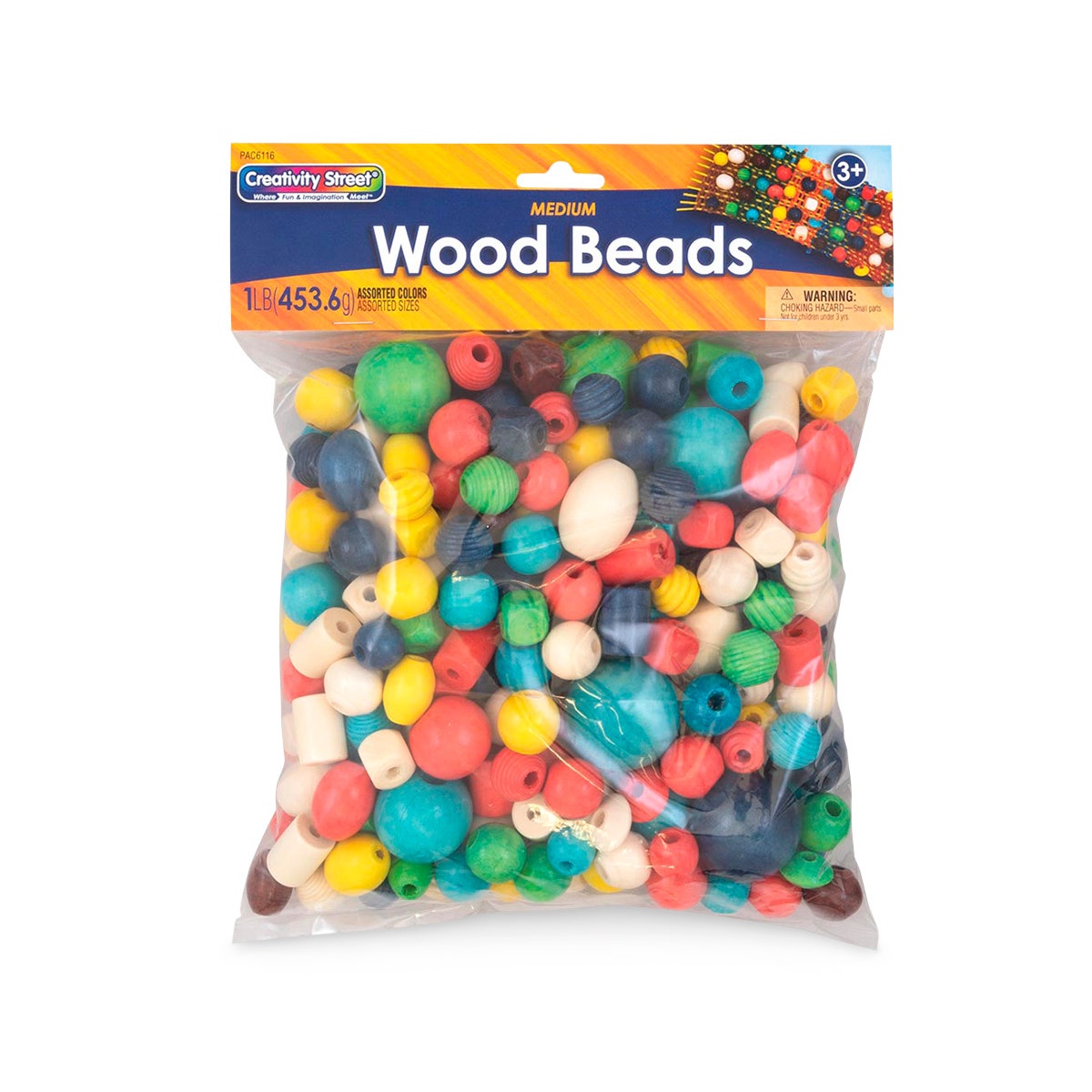 NE20097-Wooden Beads - 1-lb. Pkg.