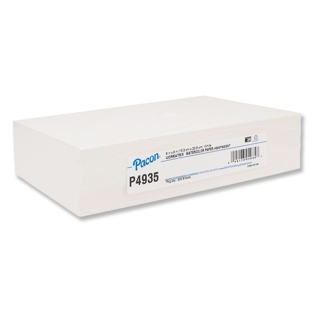 NE20123-Pacon® Ucreate® Watercolor Paper - 6 in. x 9 in. - 200 Sheets - 90 lb.
