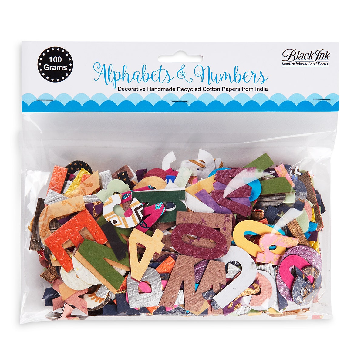NE20138-Alphabet and Numbers Cotton Paper Pack