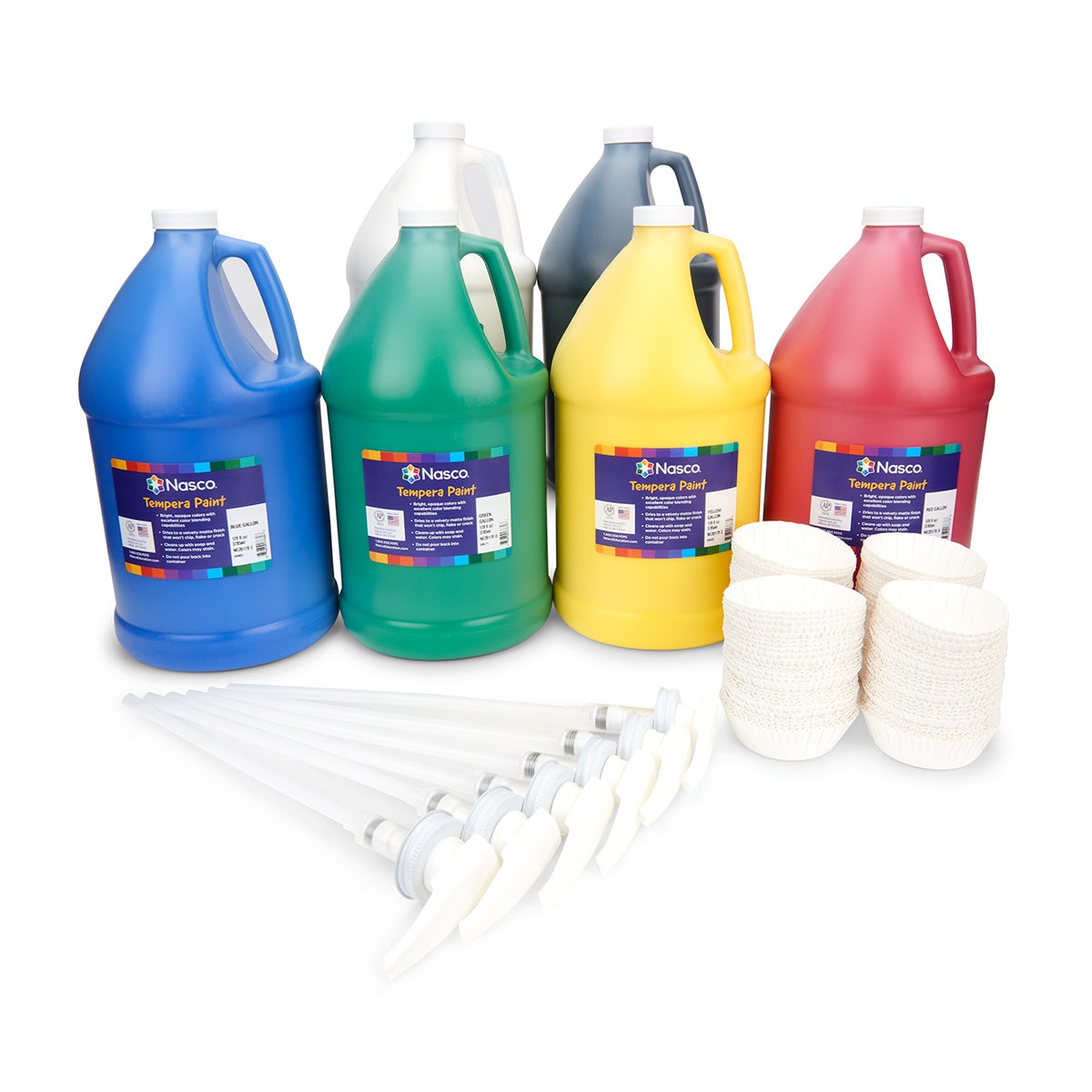NE20174-Nasco Tempera Paint - Set of 6 Gallons