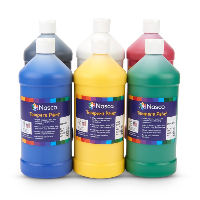 Nasco Tempera Paint Set of 6 Quarts Nasco Education