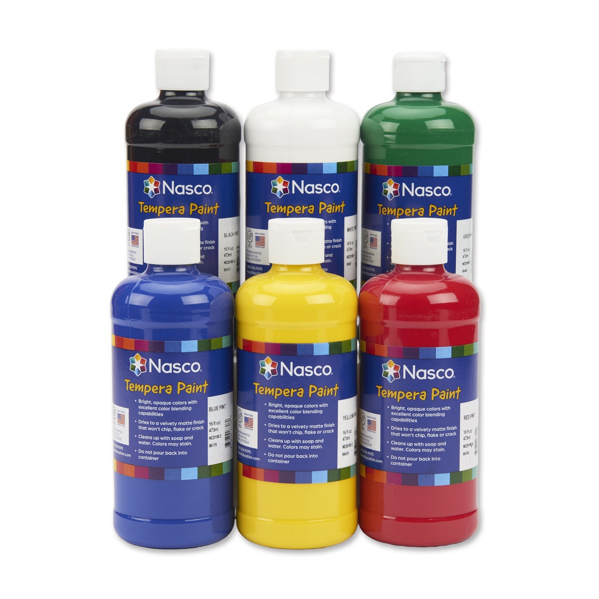 NE20176-Nasco Tempera Paint Set of 6