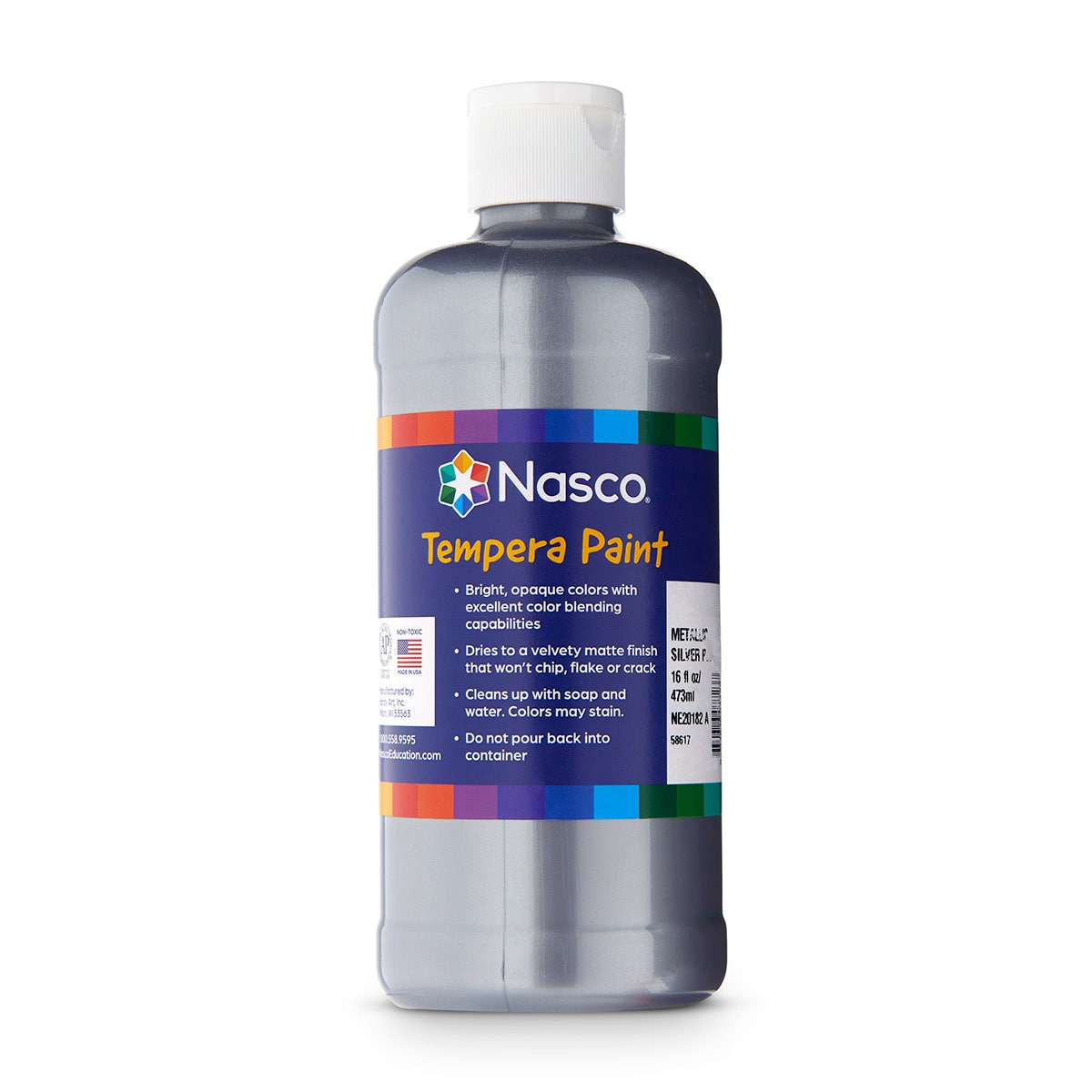 X0000NE20182(A)-Nasco Tempera Paint - Metallic Colors - Pint