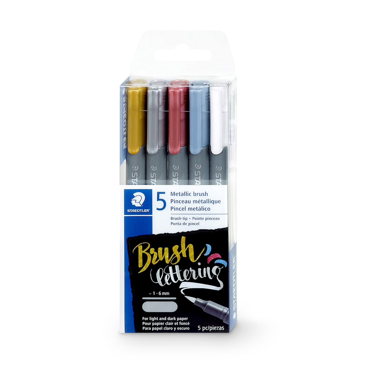 NE20191-STAEDTLER® Metallic Marker Pens - Brush Tip