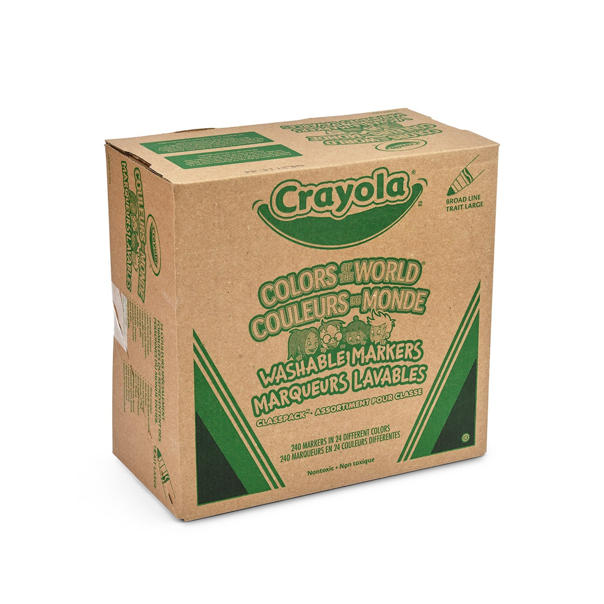NE20256-Crayola® Colors of the World Washable Markers Classroom Pack of 240