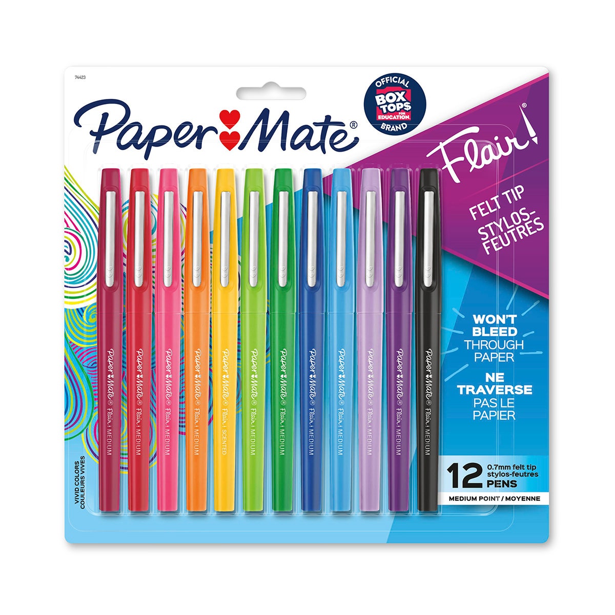 NE20348-PaperMate® Flair® Point Guard® Marker Pens - 12-Pack
