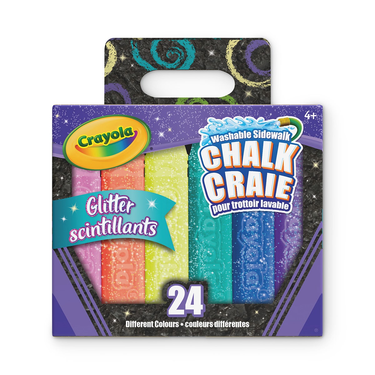 NE20458-Crayola® Washable Glitter Chalk - Set of 24