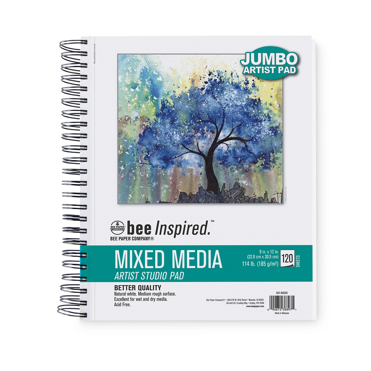 NE20520-bee Inspired™ Mixed Media Artist Studio Pad - 9 in. x 12 in.