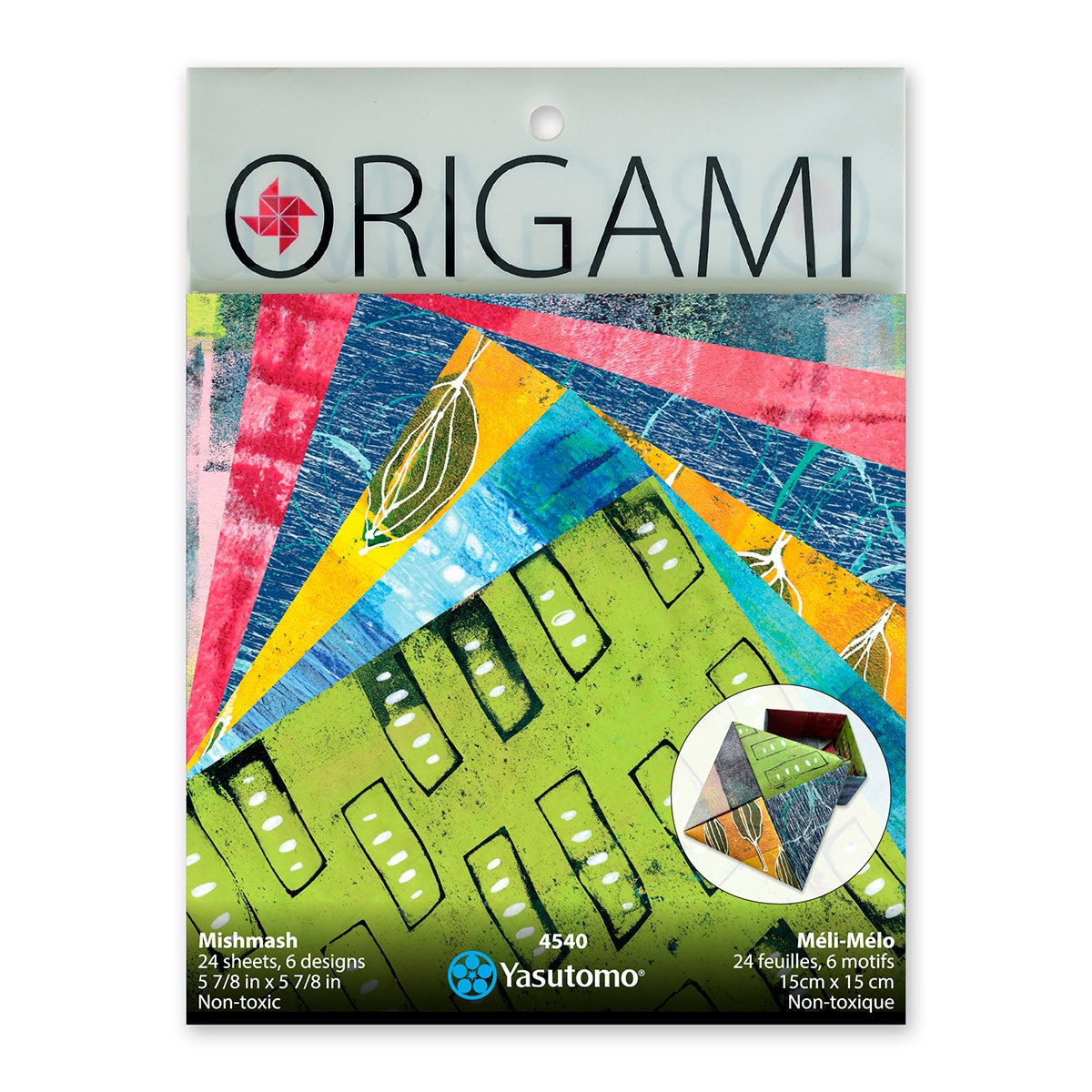 X0000NE20595-Yasutomo® Origami Painted Paper Sets - 24 Sheets