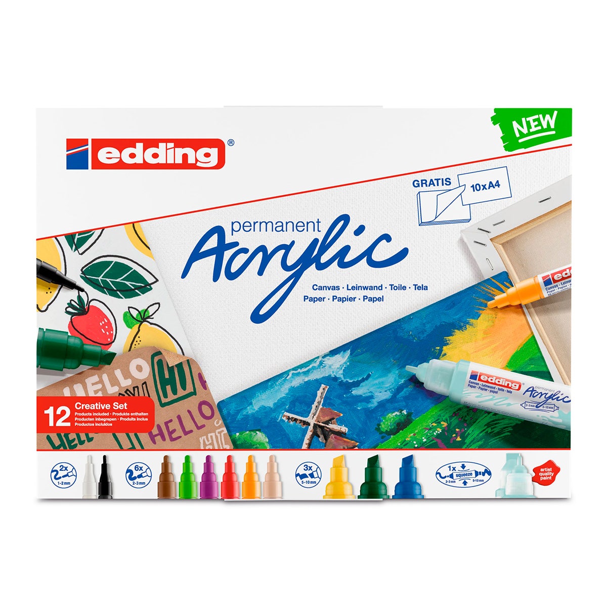 X0000NE20607-edding® Acrylic Marker Starter Sets