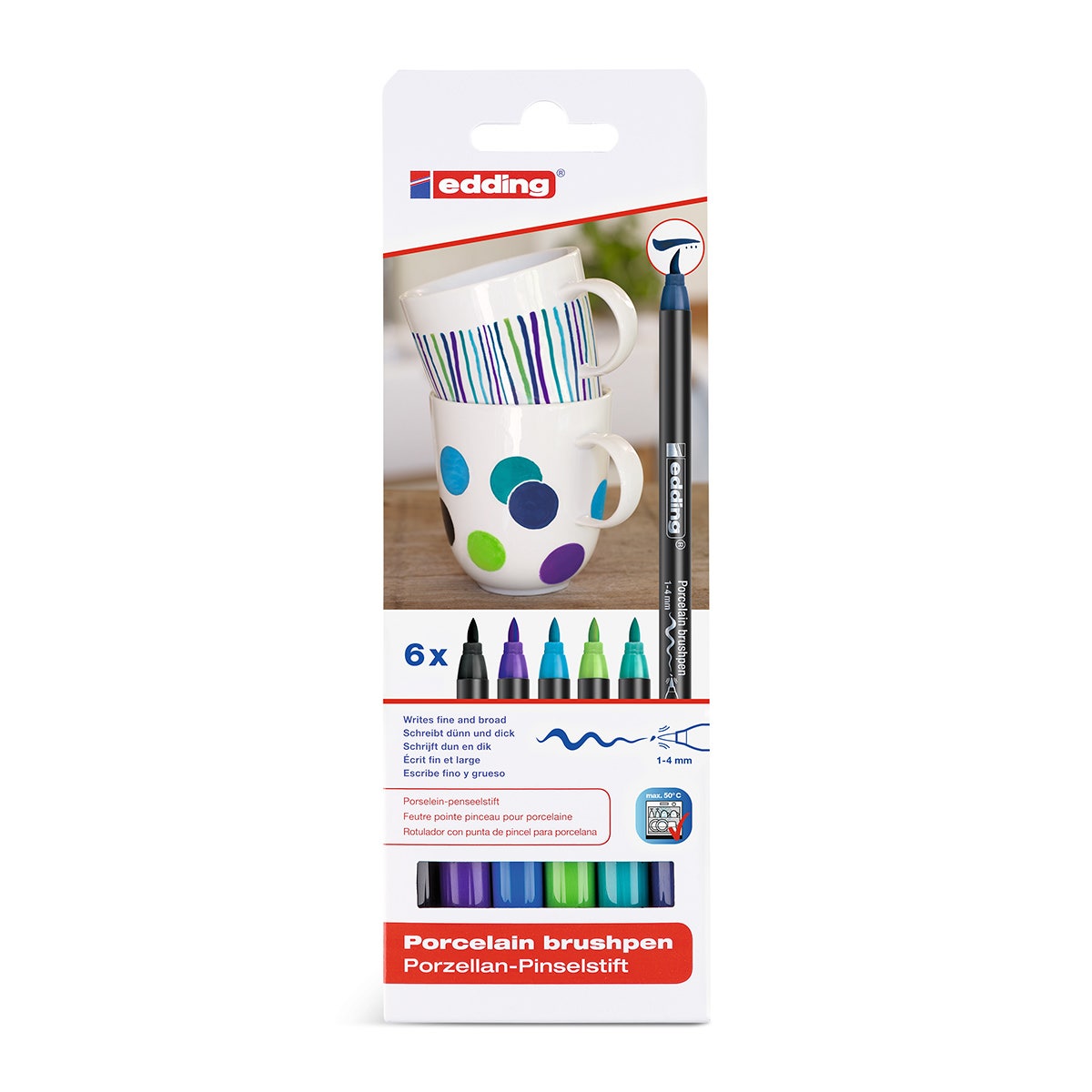 X0000NE20620-edding® 4200 Porcelain Brush Pens