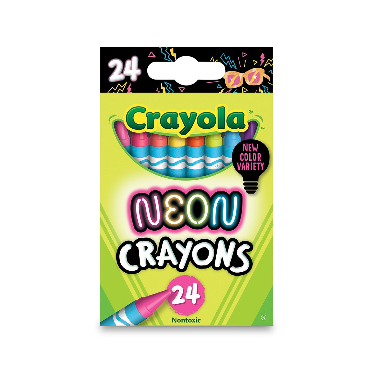 NE20629-Crayola® Neon Crayons - Set of 24