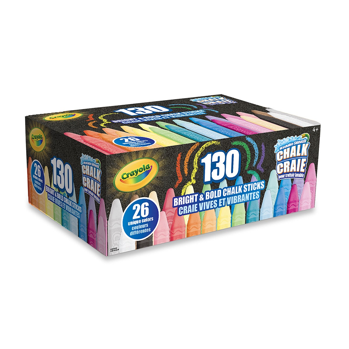 NE20631-Crayola® Washable Sidewalk Chalk - Set of 130