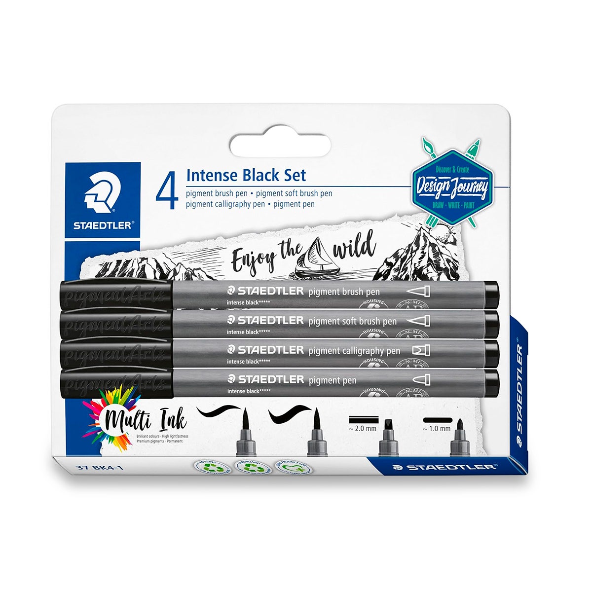 NE20677-STAEDTLER® Intense Black Art Pen Set 