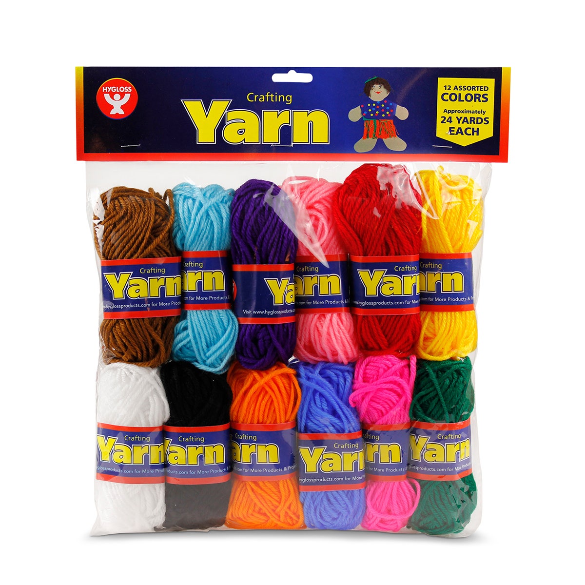NE20692-Yarn - Assorted Colors - 12 Pack